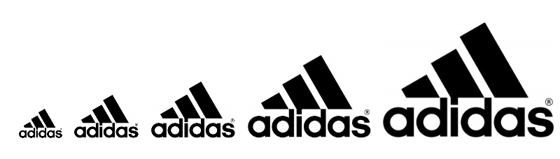 logo adidas - scalabilità