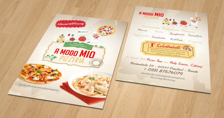 menu pizzeria
